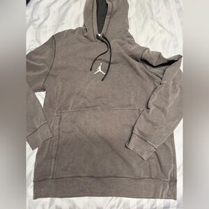 Jordan Charcoal Hoodie with White Logo